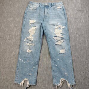 Flying Monkey Jeans Womens Size 30 Blue Best Part Super High Rise Rigid Straight